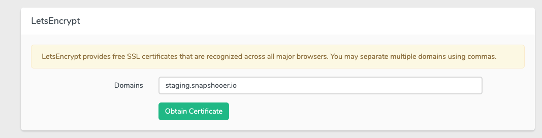 Forge LetsEncrypt